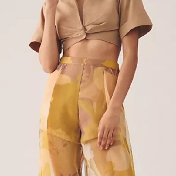 Brand New PANKAJ & NIDHI PRINTED SHEER PANTS - Picture 13 of 16